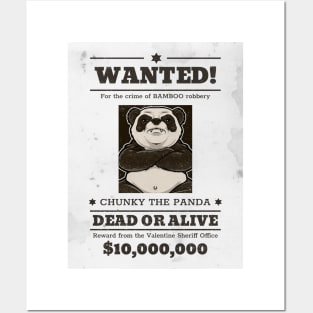 WANTED CHUNKY THE PANDA Posters and Art